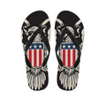 Patriotic USA Eagle Print Flip Flops