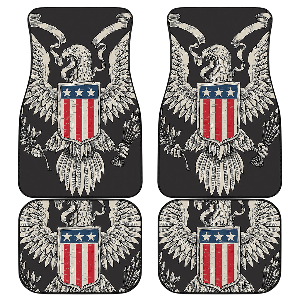 Patriotic USA Eagle Print Front and Back Car Floor Mats