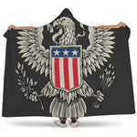 Patriotic USA Eagle Print Hooded Blanket