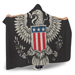Patriotic USA Eagle Print Hooded Blanket