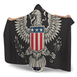 Patriotic USA Eagle Print Hooded Blanket