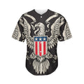 Patriotic USA Eagle Print Men's Baseball Jersey