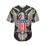 Patriotic USA Eagle Print Men's Baseball Jersey