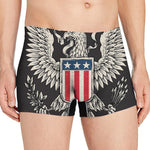 Patriotic USA Eagle Print Men's Boxer Briefs