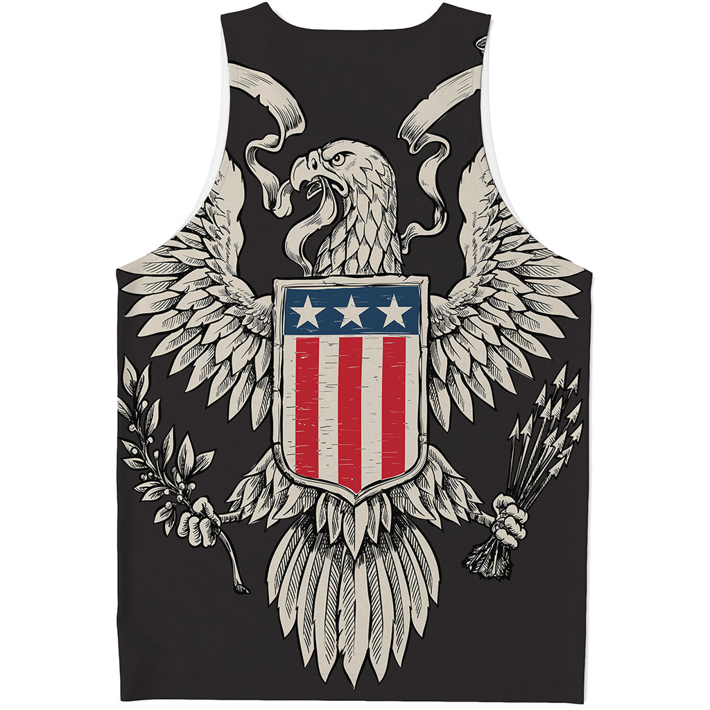 Patriotic USA Eagle Print Men's Tank Top