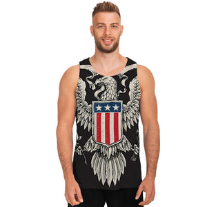 Patriotic USA Eagle Print Men's Tank Top