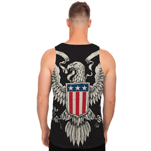 Patriotic USA Eagle Print Men's Tank Top