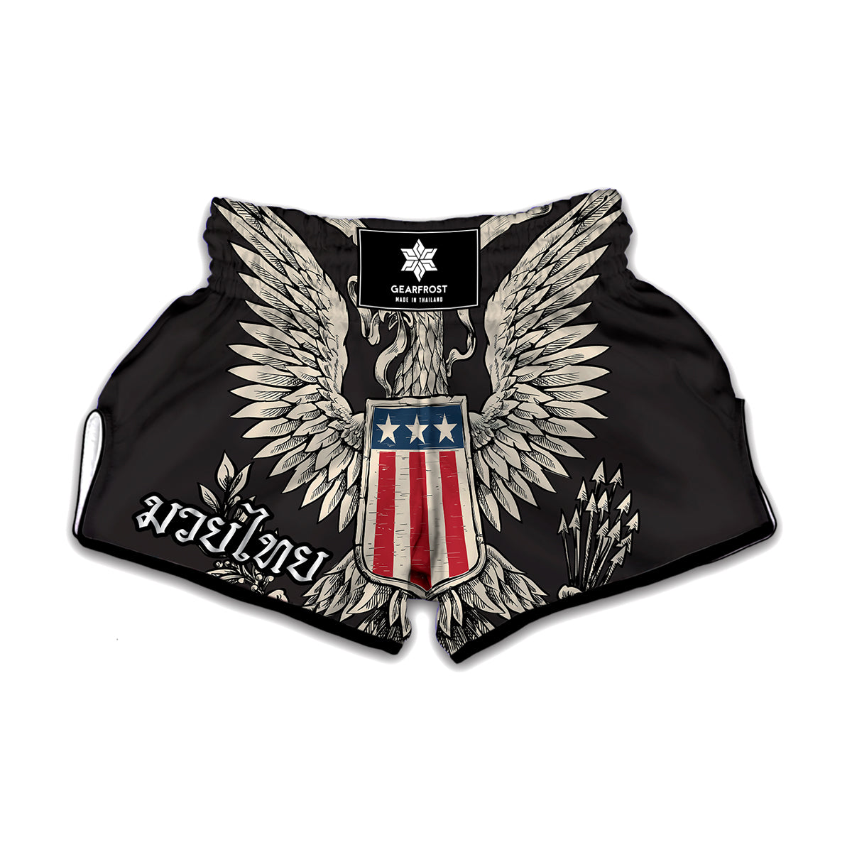 Patriotic USA Eagle Print Muay Thai Boxing Shorts