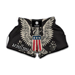 Patriotic USA Eagle Print Muay Thai Boxing Shorts