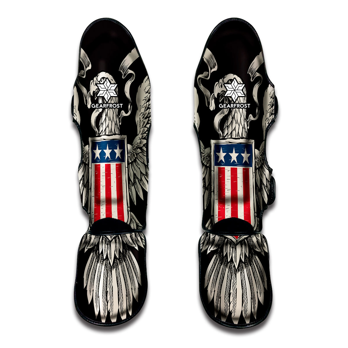 Patriotic USA Eagle Print Muay Thai Shin Guard