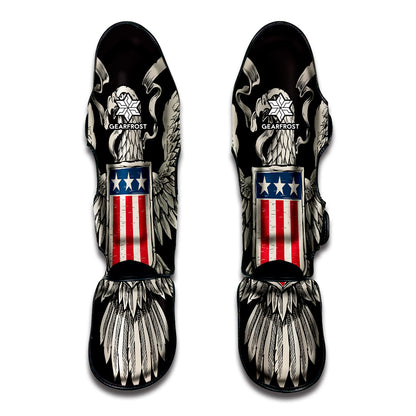 Patriotic USA Eagle Print Muay Thai Shin Guard