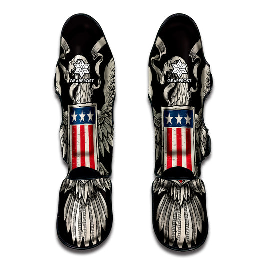 Patriotic USA Eagle Print Muay Thai Shin Guard