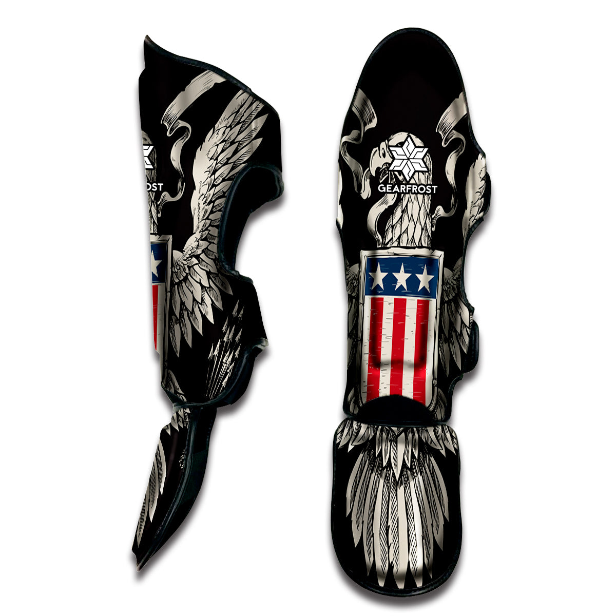 Patriotic USA Eagle Print Muay Thai Shin Guard
