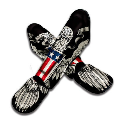 Patriotic USA Eagle Print Muay Thai Shin Guard