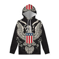 Patriotic USA Eagle Print Pullover Hoodie