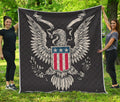 Patriotic USA Eagle Print Quilt