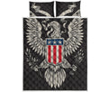Patriotic USA Eagle Print Quilt Bed Set