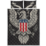 Patriotic USA Eagle Print Quilt Bed Set
