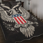Patriotic USA Eagle Print Quilt Bed Set