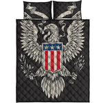 Patriotic USA Eagle Print Quilt Bed Set