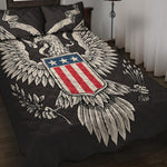Patriotic USA Eagle Print Quilt Bed Set