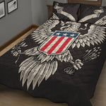 Patriotic USA Eagle Print Quilt Bed Set