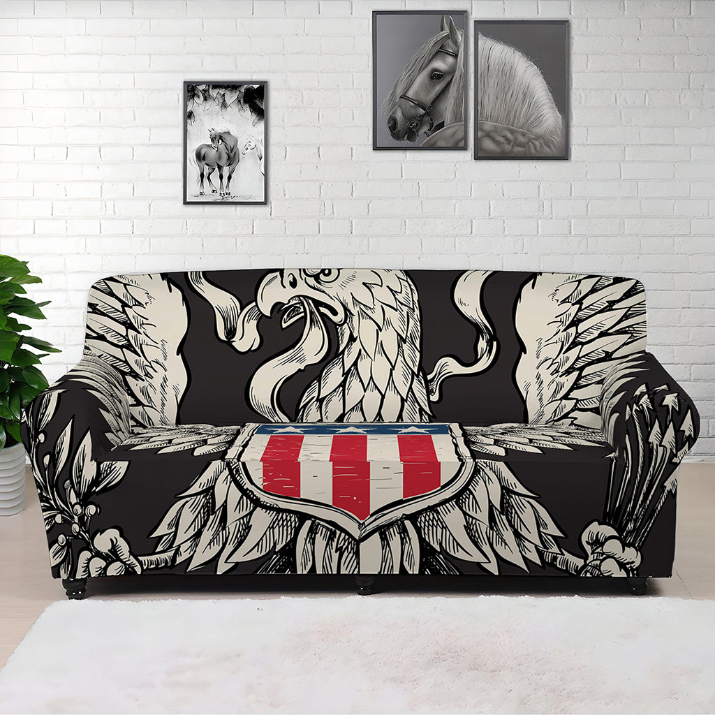 Patriotic USA Eagle Print Sofa Cover