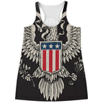 Patriotic USA Eagle Print Women's Racerback Tank Top