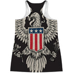 Patriotic USA Eagle Print Women's Racerback Tank Top