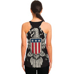 Patriotic USA Eagle Print Women's Racerback Tank Top