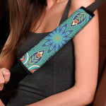 Peacock Feather Floral Pattern Print Car Seat Belt Covers