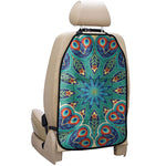 Peacock Feather Floral Pattern Print Car Seat Organizers
