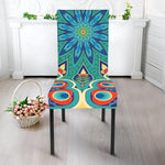Peacock Feather Floral Pattern Print Dining Chair Slipcover