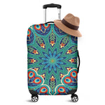 Peacock Feather Floral Pattern Print Luggage Cover