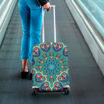 Peacock Feather Floral Pattern Print Luggage Cover