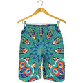 Peacock Feather Floral Pattern Print Men's Shorts