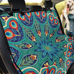 Peacock Feather Floral Pattern Print Pet Car Back Seat Cover