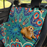 Peacock Feather Floral Pattern Print Pet Car Back Seat Cover