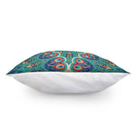Peacock Feather Floral Pattern Print Pillow Cover