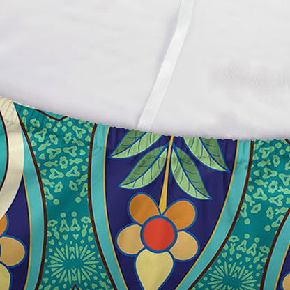Peacock Feather Floral Pattern Print Sofa Cover