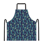 Peacock Feather Pattern Print Apron