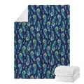Peacock Feather Pattern Print Blanket