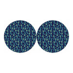 Peacock Feather Pattern Print Car Coasters