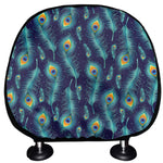 Peacock Feather Pattern Print Car Headrest Covers