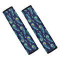 Peacock Feather Pattern Print Car Seat Belt Covers