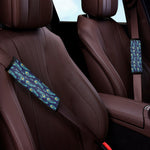Peacock Feather Pattern Print Car Seat Belt Covers