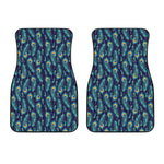 Peacock Feather Pattern Print Front Car Floor Mats