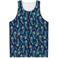 Peacock Feather Pattern Print Men's Tank Top