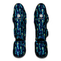 Peacock Feather Pattern Print Muay Thai Shin Guards