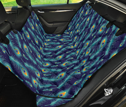 Peacock Feather Pattern Print Pet Car Back Seat Cover